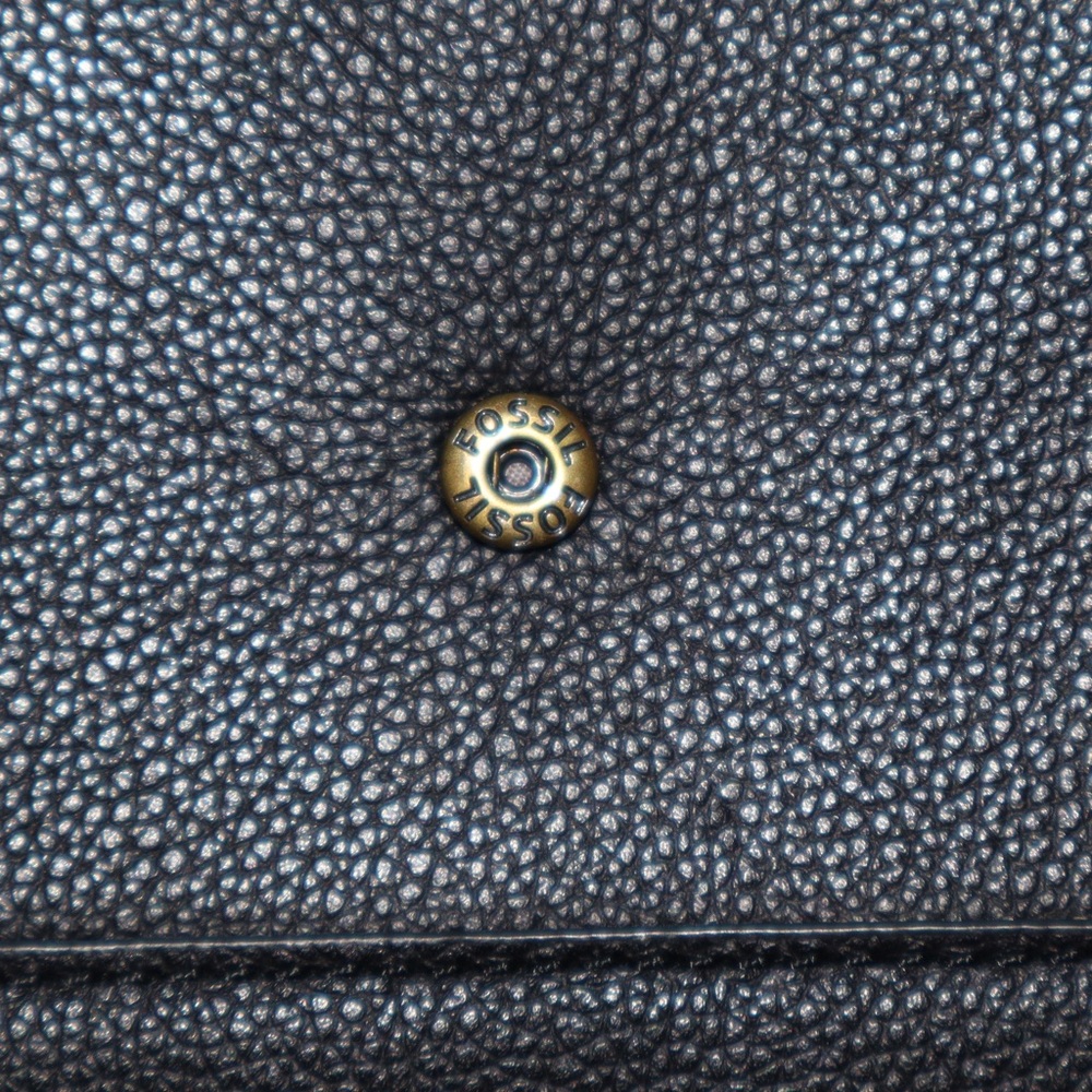 Fossil Lainie Clutch Black Leather Wallet With Gray Interior - Picture 8 of 8